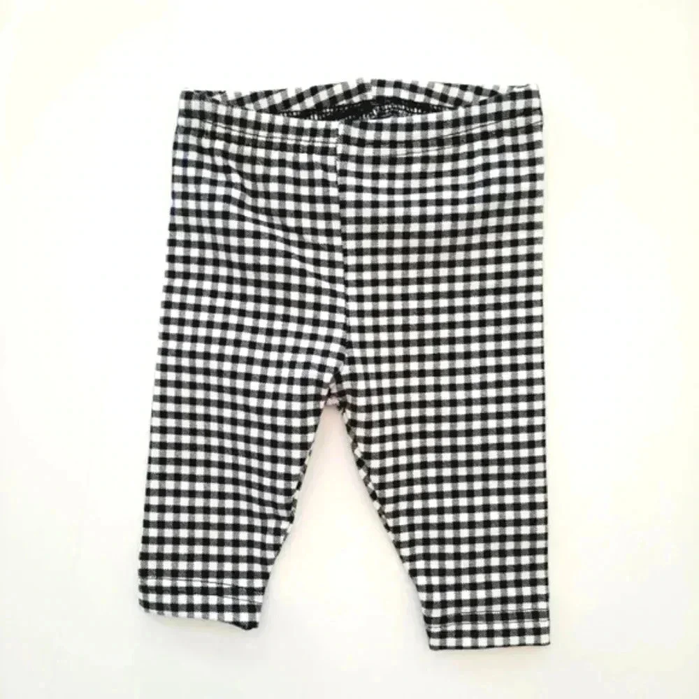 Carter’s Baby Girl 2-Piece Cat Face Red Sweater & Gingham Leggings Set 3M NWT